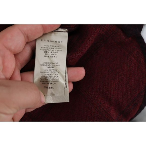 Burberry Shirt Mens Small Plaid Tailored Fit Button Up Long Sleeve Cotton check - Picture 11 of 15